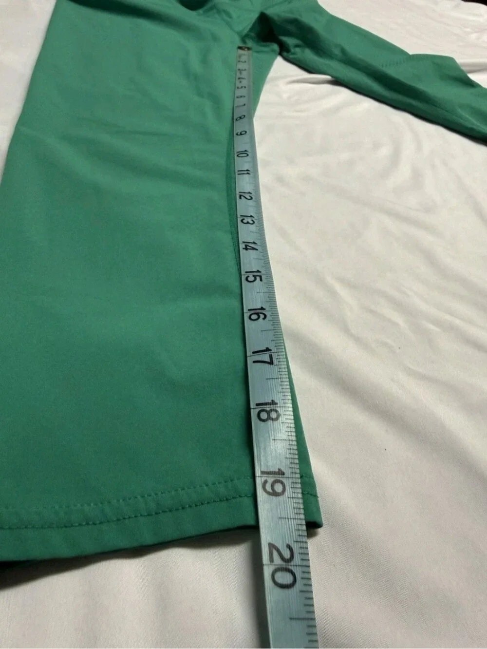 Athleta Leggings Womens Green Interval Stash Tight Crop Pull On - Size Small